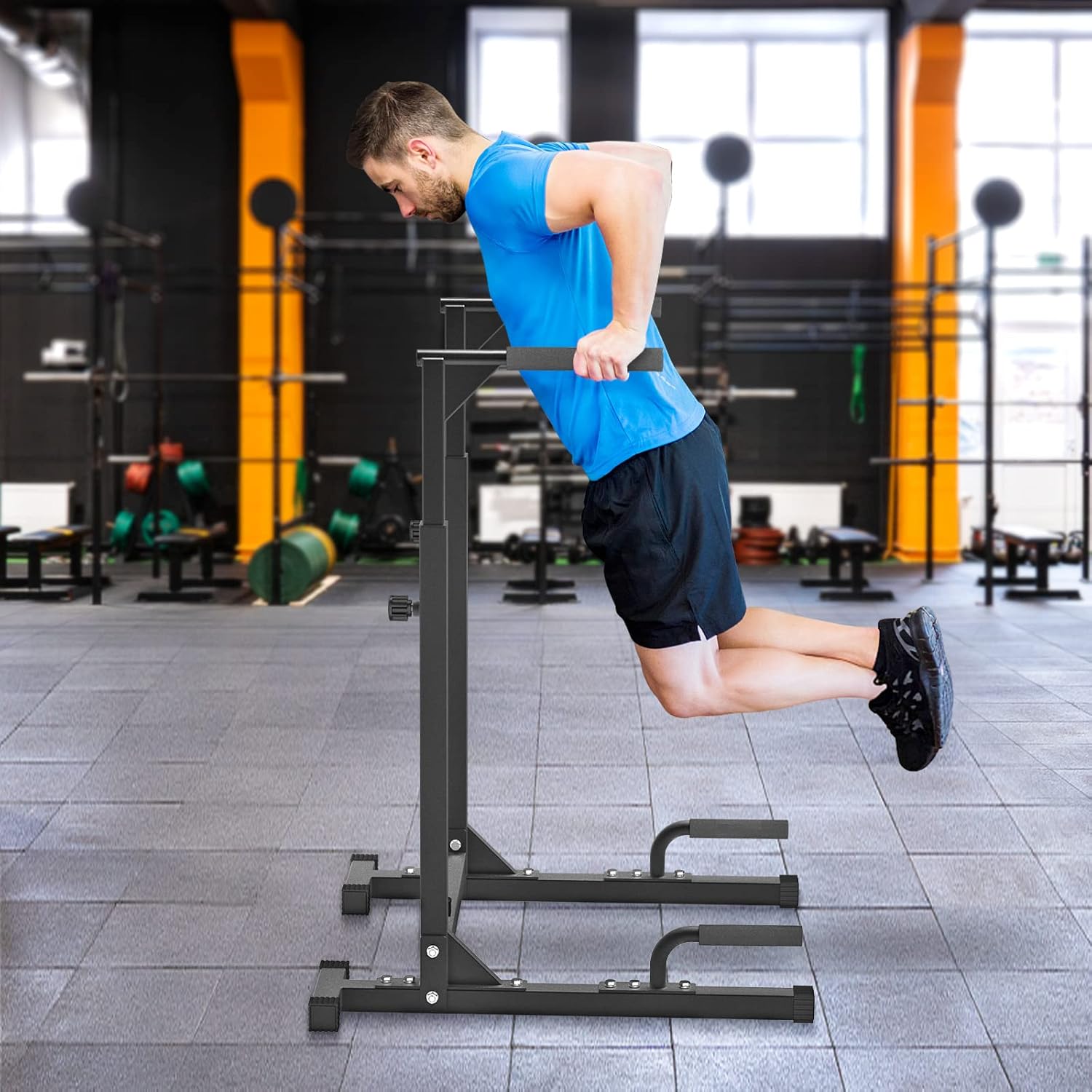 Home Gym With Leg Press - Металлические параллельные брусья для отжиманий и