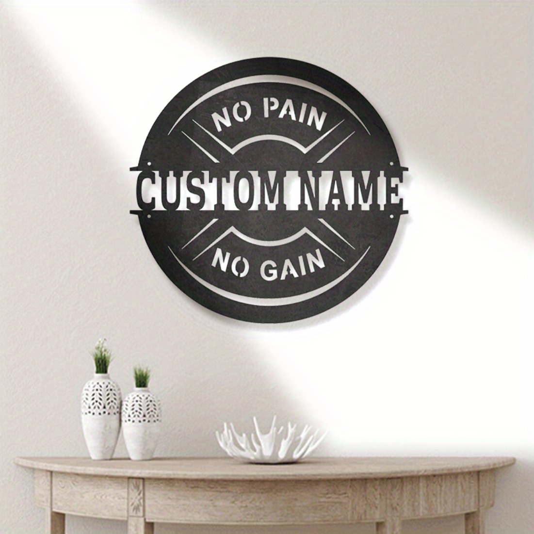Home Gym Names - Персонализированное винтажное металлическое настенное искусство —
