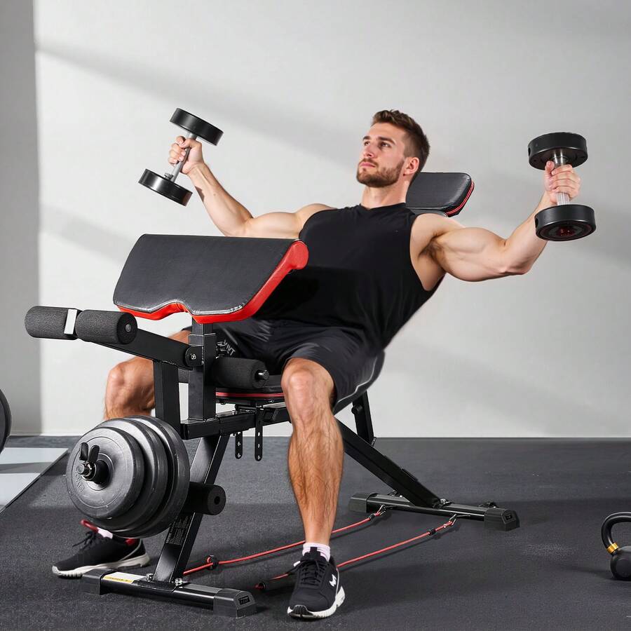 Home Gym With Leg Press - Тренажерная скамья, регулируемая скамья для жима