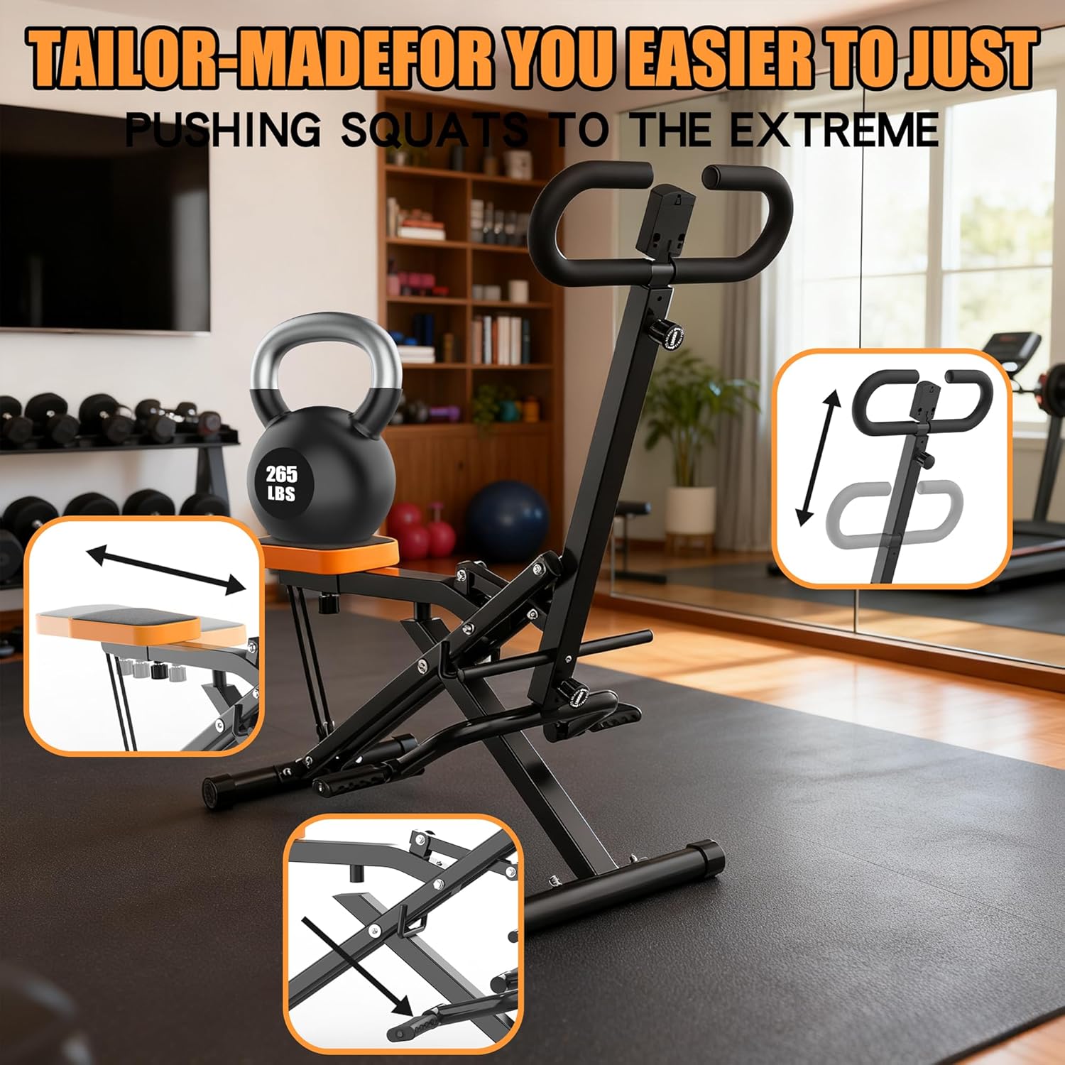 Home Gym With Leg Press - Тренажер для приседаний для дома, складной
