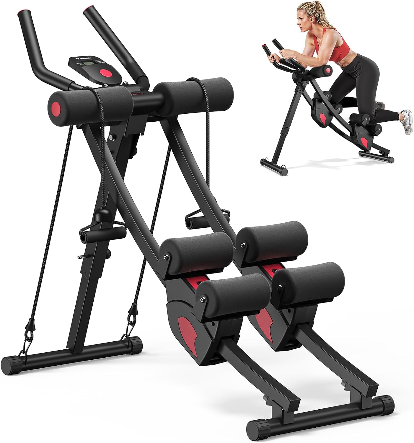 Home Gym Foldable - Домашний тренажер, прочная сталь, черный, регулируемый