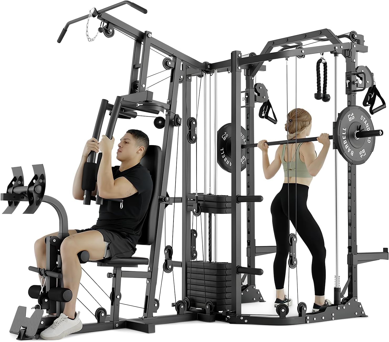 Home Gym All In One - Двухстанционный тренажер Смита Δ, универсальная домашняя