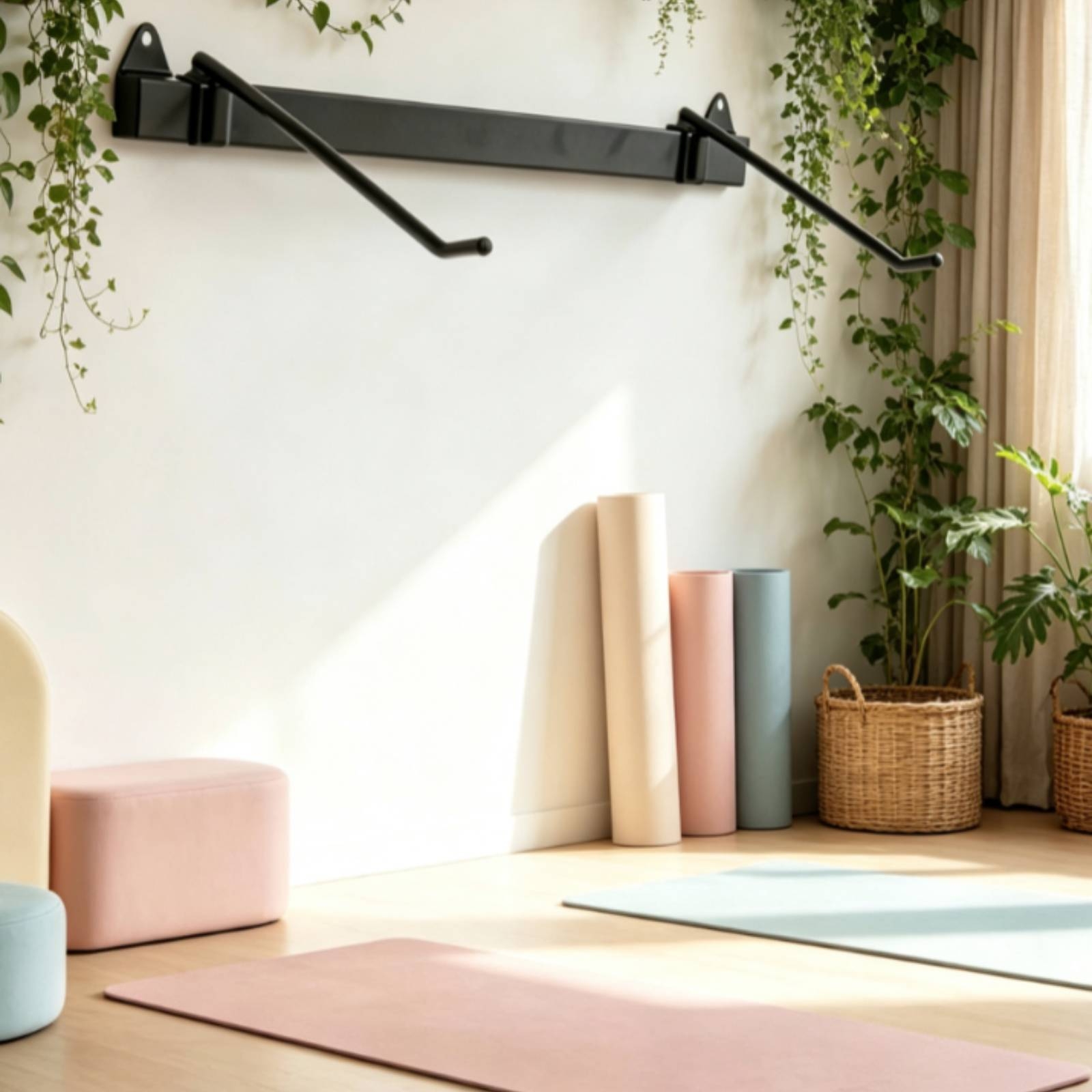 Home Gym Installation - Металлическая стойка для хранения ковриков для