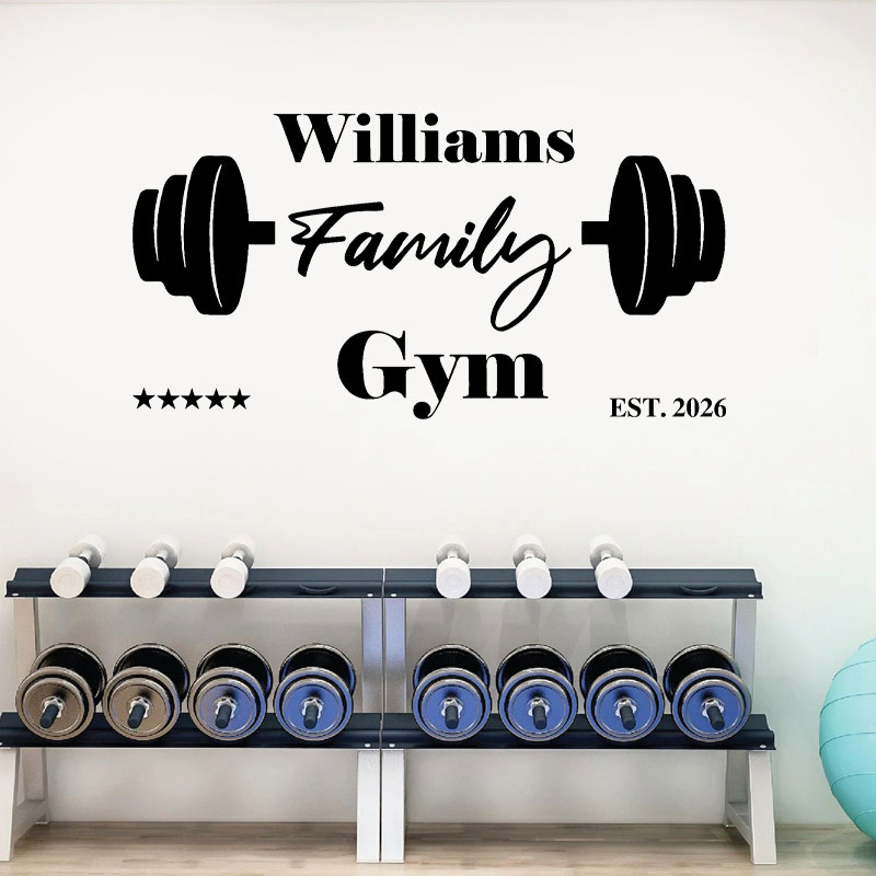 Home Gym Names - Наклейка на стену для спортзала с