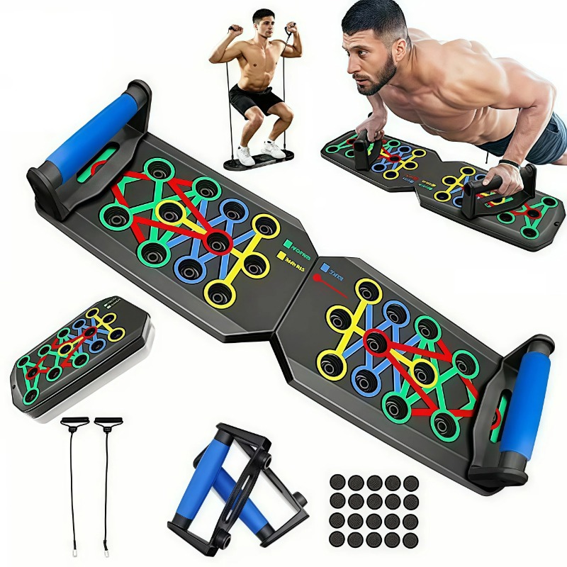 Home Gym Necessities - Складная доска для отжиманий с эластичными