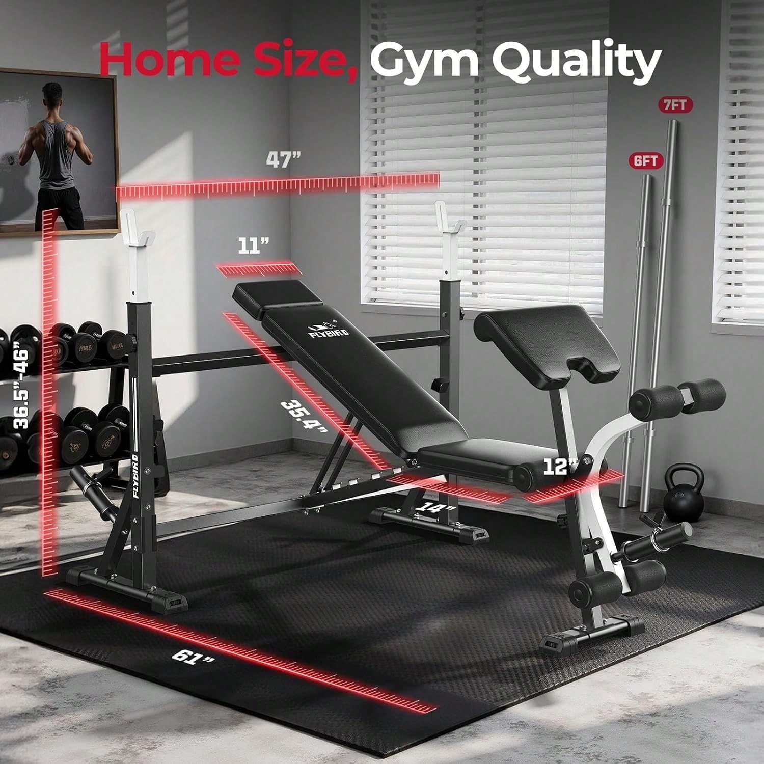 Регулируемая силовая скамья FL – обзор и цена Home Gym With Leg Press