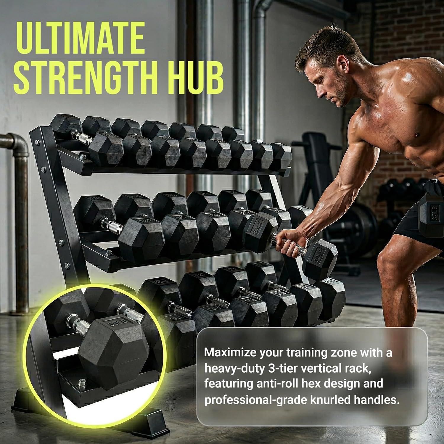 Набор гантелей с шестигранной  – обзор и цена Hex Dumbbell Set
