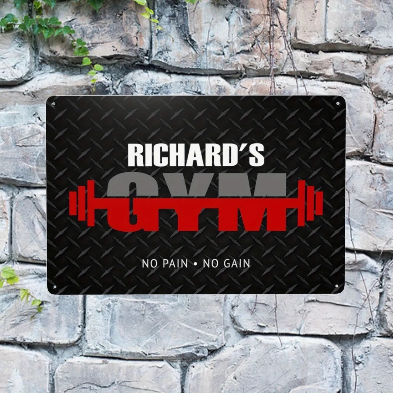 Металлическая табличка с индив – обзор и цена Home Gym Names