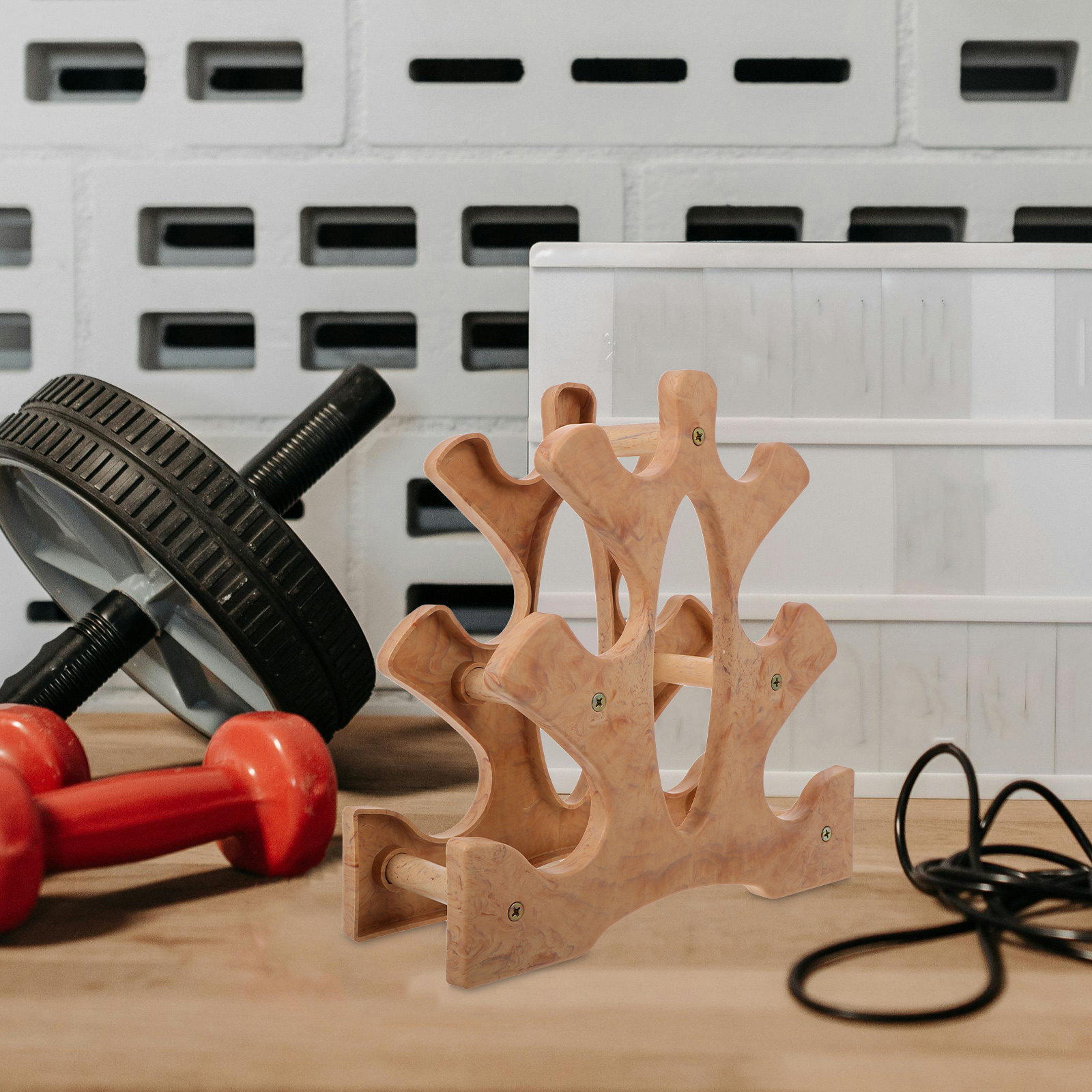 Небольшая стойка для гантелей  – обзор и цена Home Gym For Small Spaces