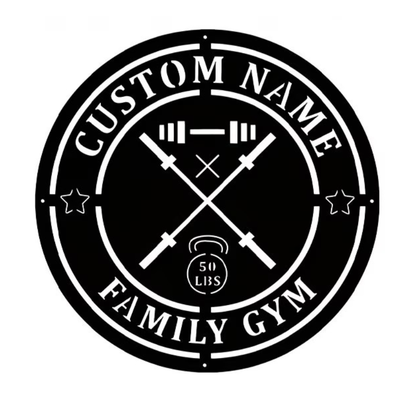 Металлическая табличка для спо – обзор и цена Home Gym Names