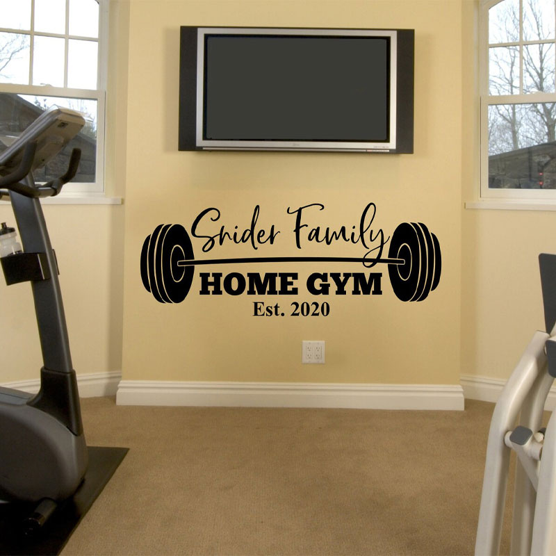 Наклейка на стену для спортзал – обзор и цена Home Gym Names