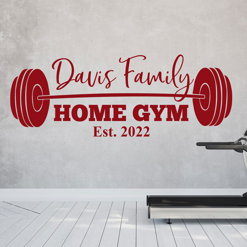Наклейка на стену для спортзал – обзор и цена Home Gym Names