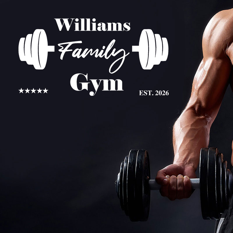 Наклейка на стену для спортзал – обзор и цена Home Gym Names